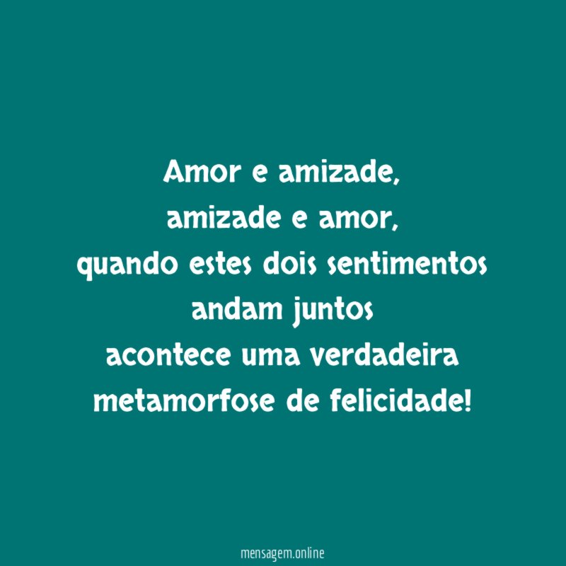 Amor e amizade