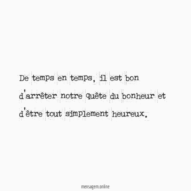 De temps en temps