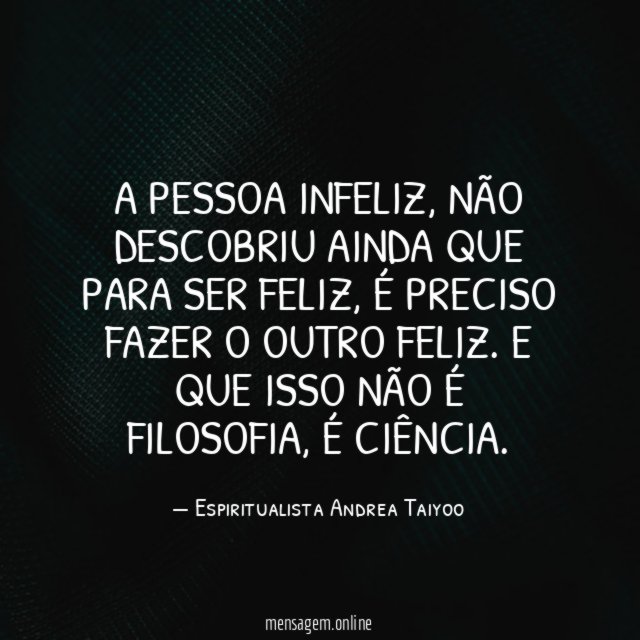 A pessoa infeliz