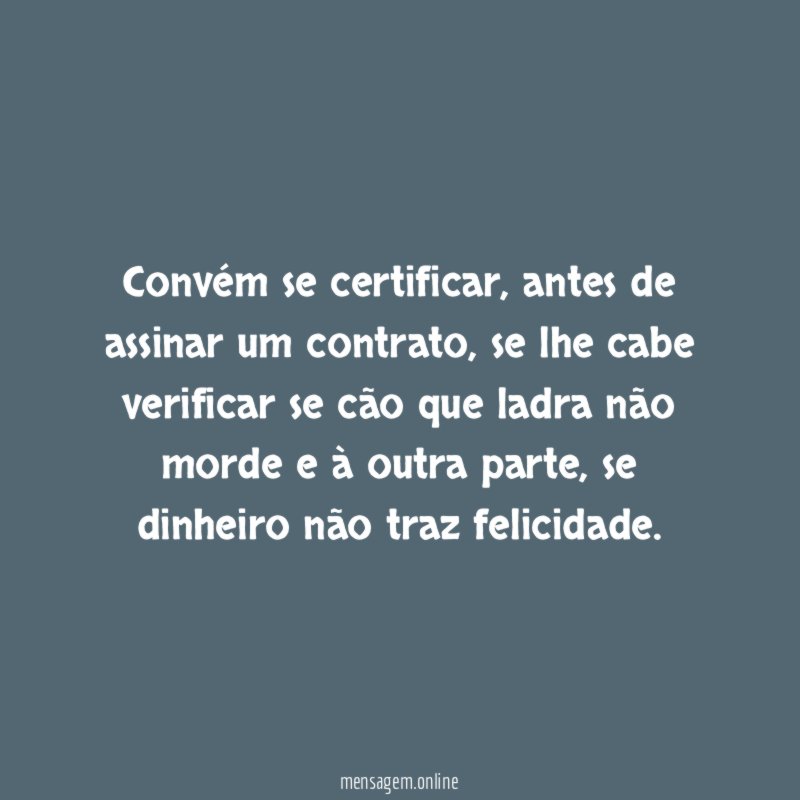 Convém se certificar