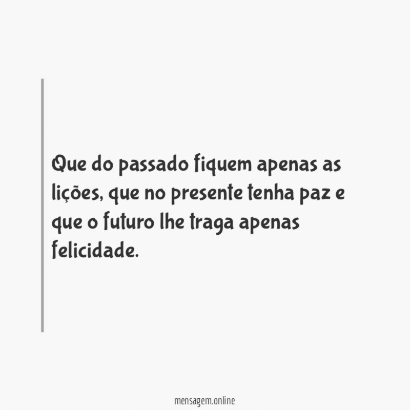 Que do passado fiquem apenas as lições