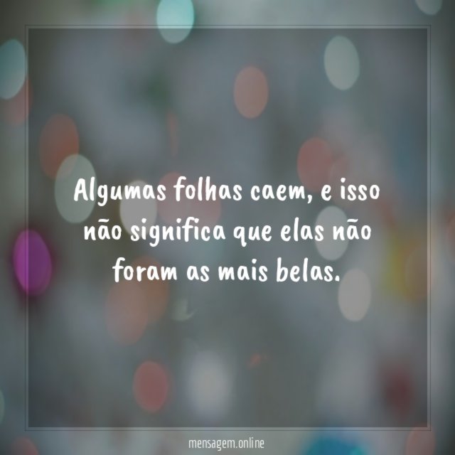 Algumas folhas caem