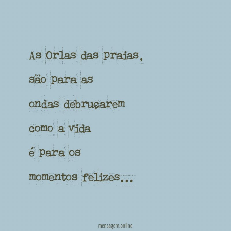 As Orlas das praias