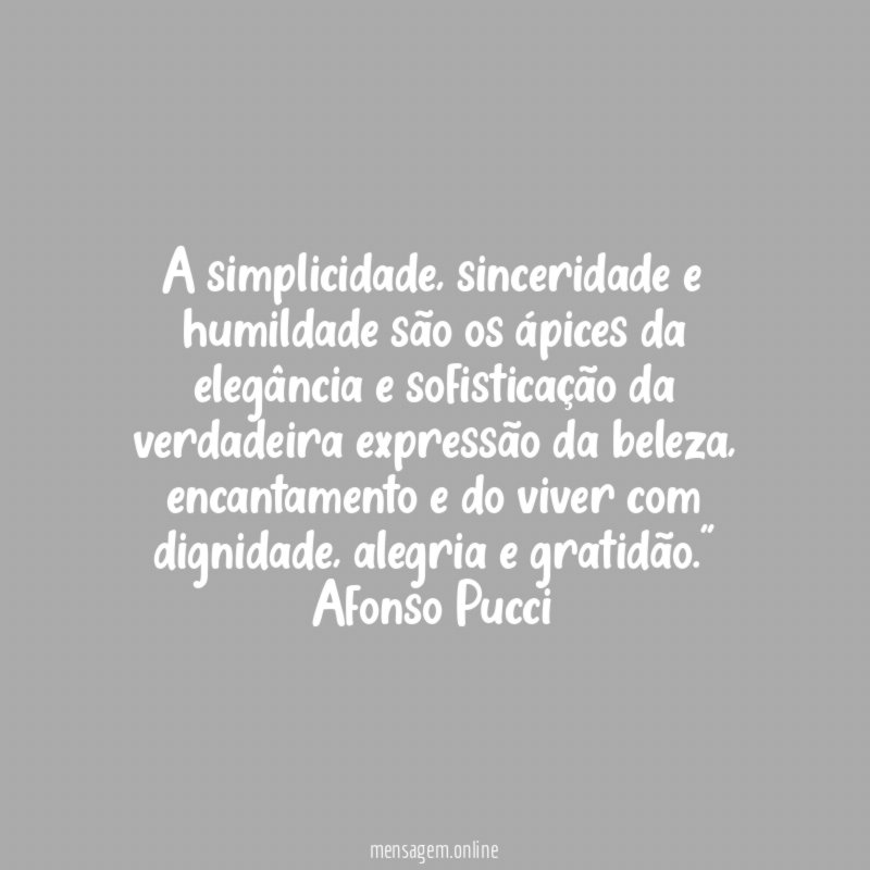 A simplicidade