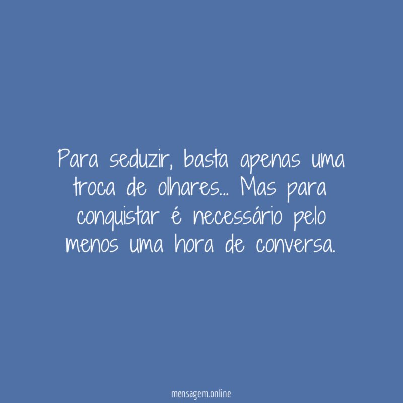 Para seduzir