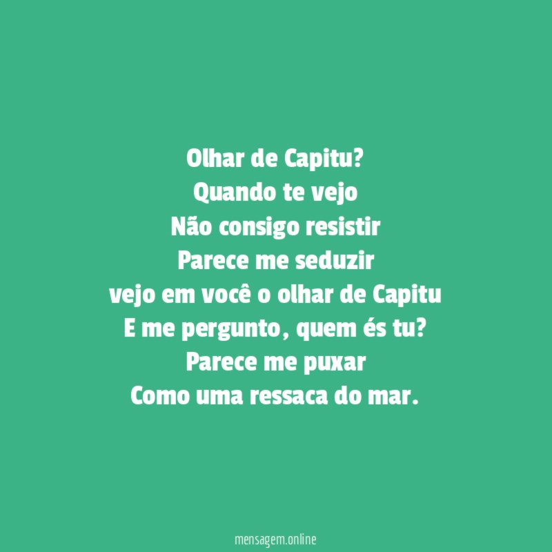 Olhar de Capitu?