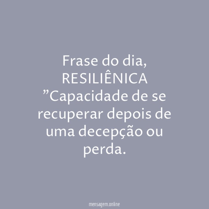 Frase do dia