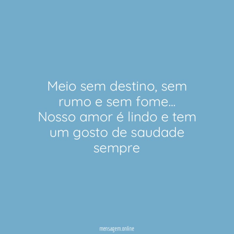 Meio sem destino