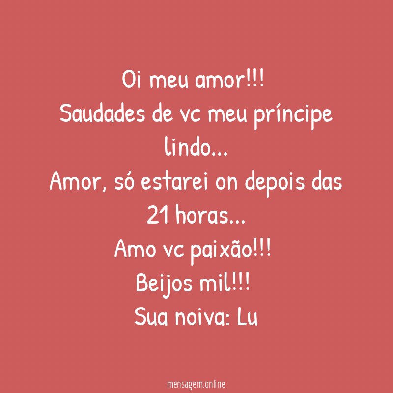 Oi meu amor