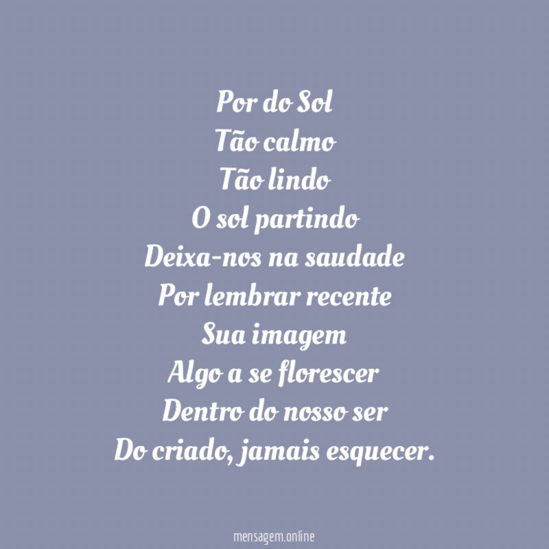 Por do Sol