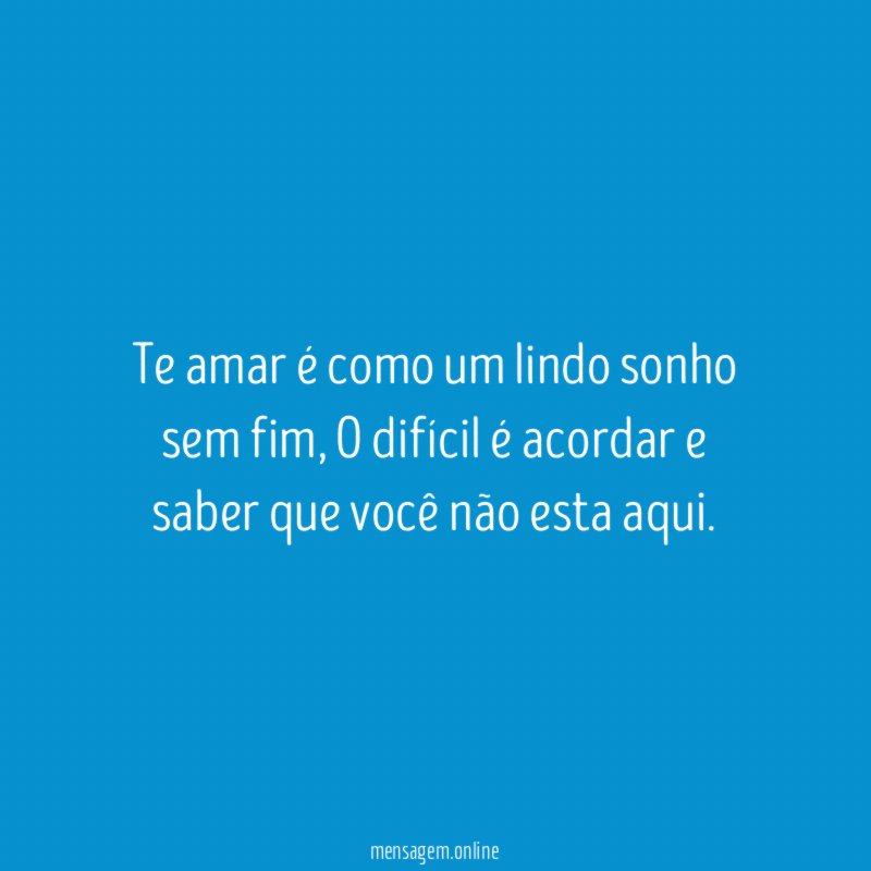 Te amar é como um lindo sonho sem fim