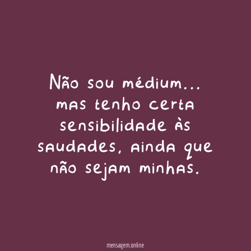 Não sou médium
