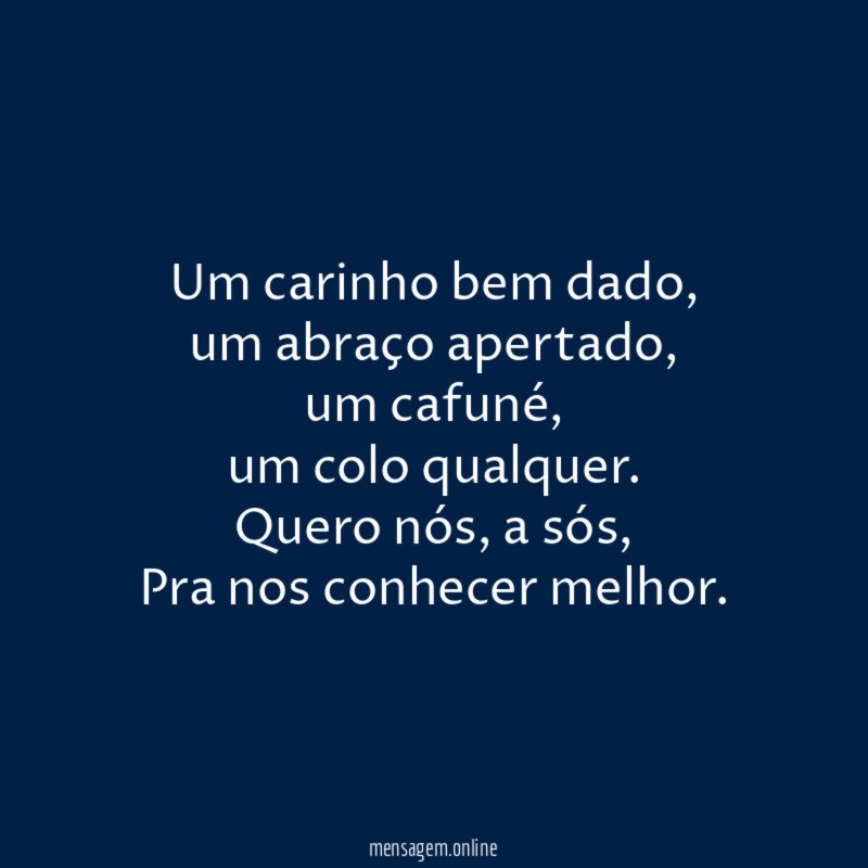 Um carinho bem dado