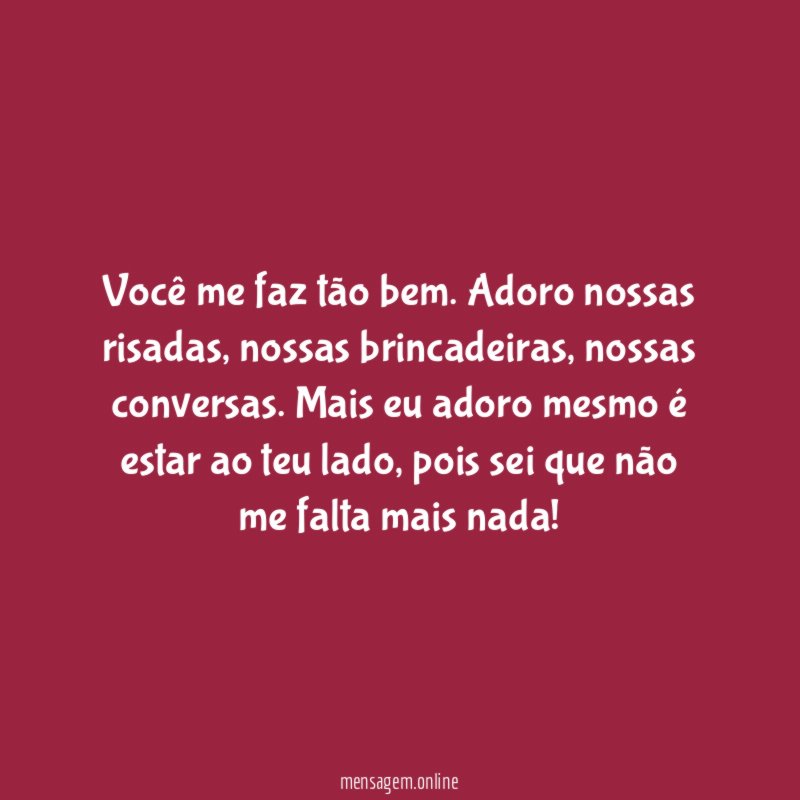 Você me faz tão bem