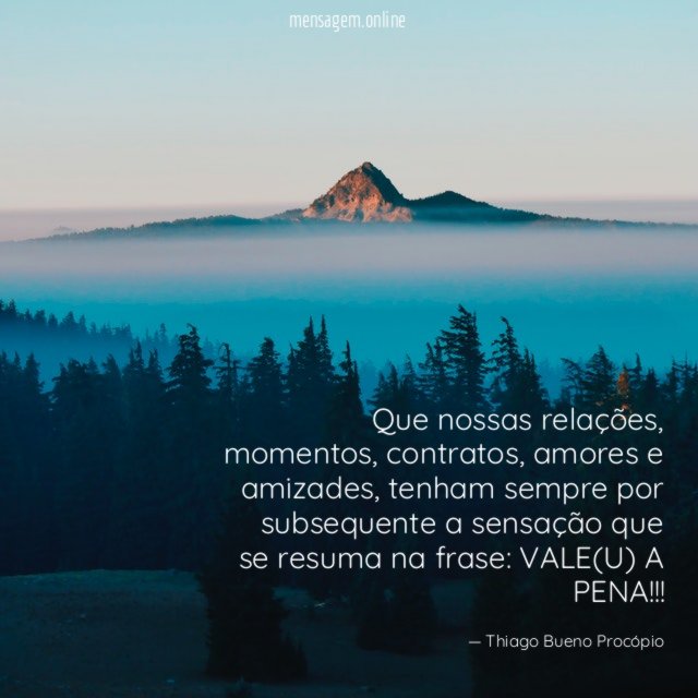 Que nossas relações