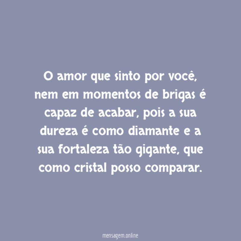 O amor que sinto por você