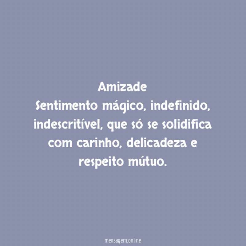 Amizade Sentimento mágico