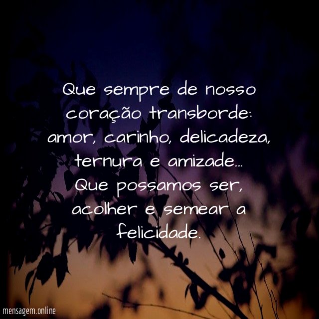 Que sempre de nosso coração transborde