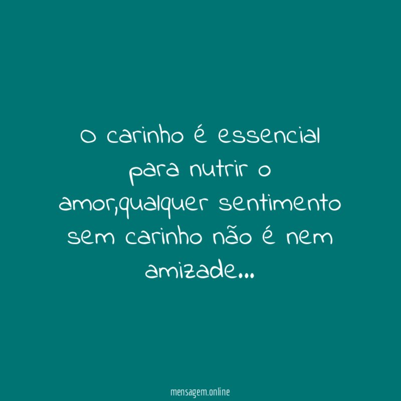 O carinho é essencial para nutrir o amor