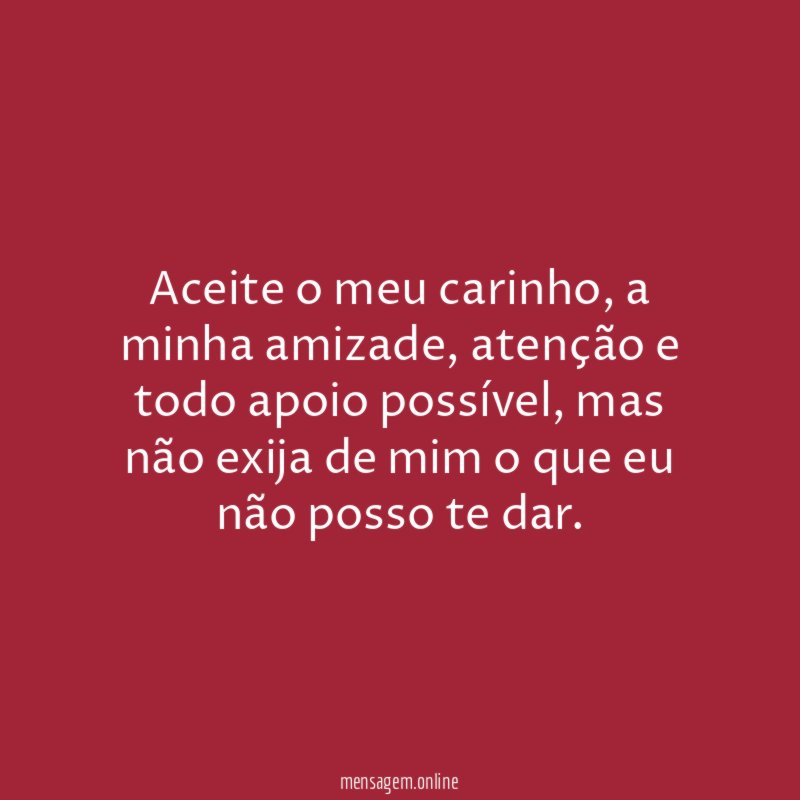 Aceite o meu carinho