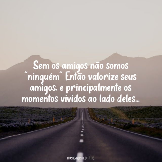 Sem os amigos não somos ''ninguém'' Então valorize