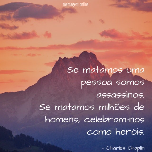 Se matamos uma pessoa somos assassinos