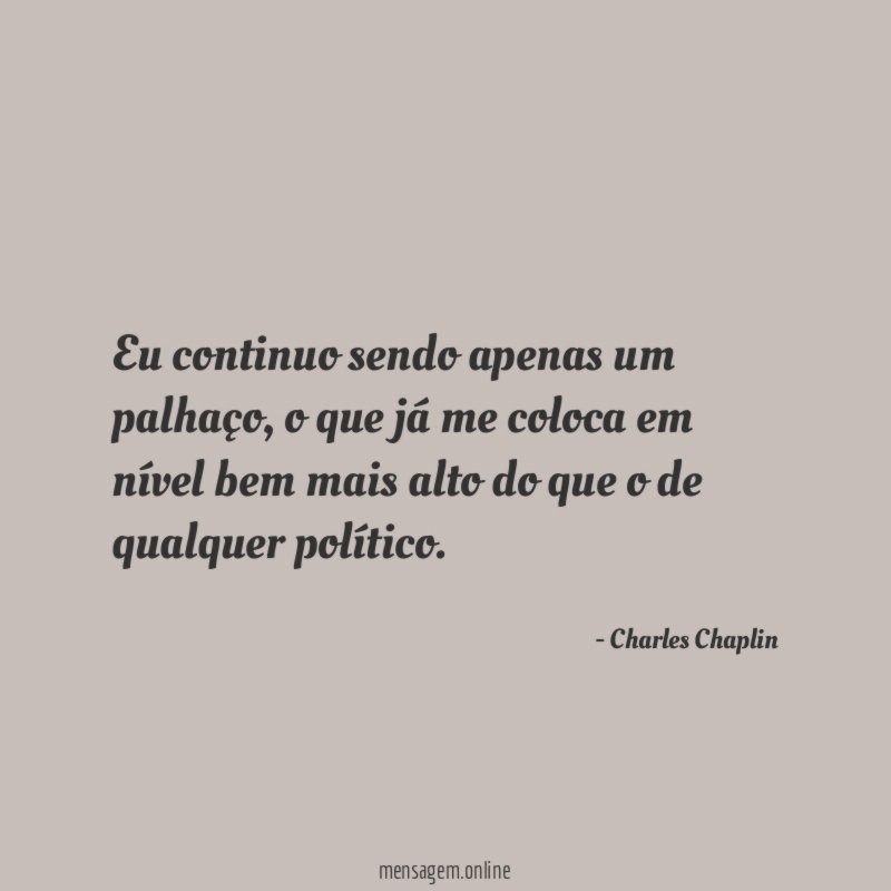 Eu continuo sendo apenas um palhaço