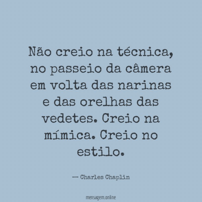 Não creio na técnica