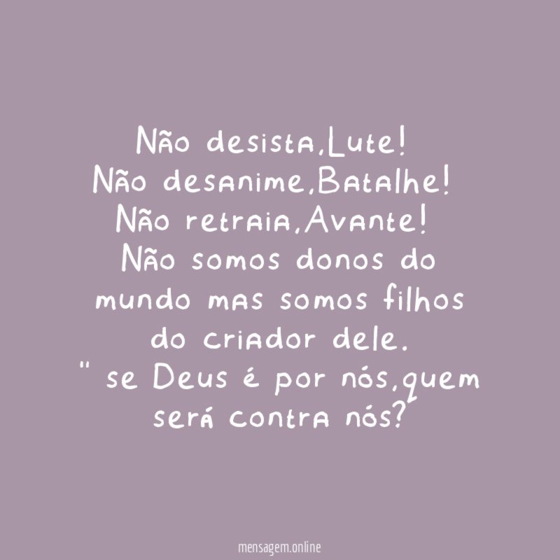 Não desista