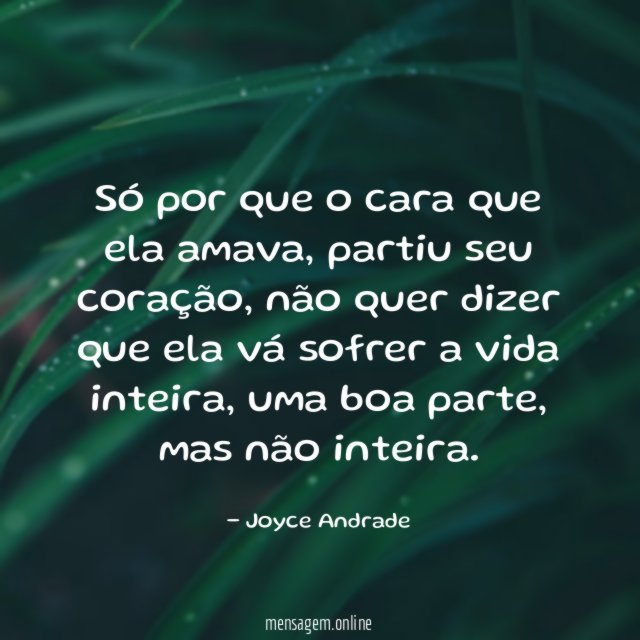 Só por que o cara que ela amava