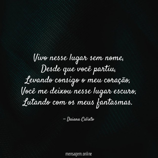 Vivo nesse lugar sem nome