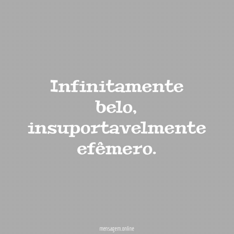 Infinitamente belo