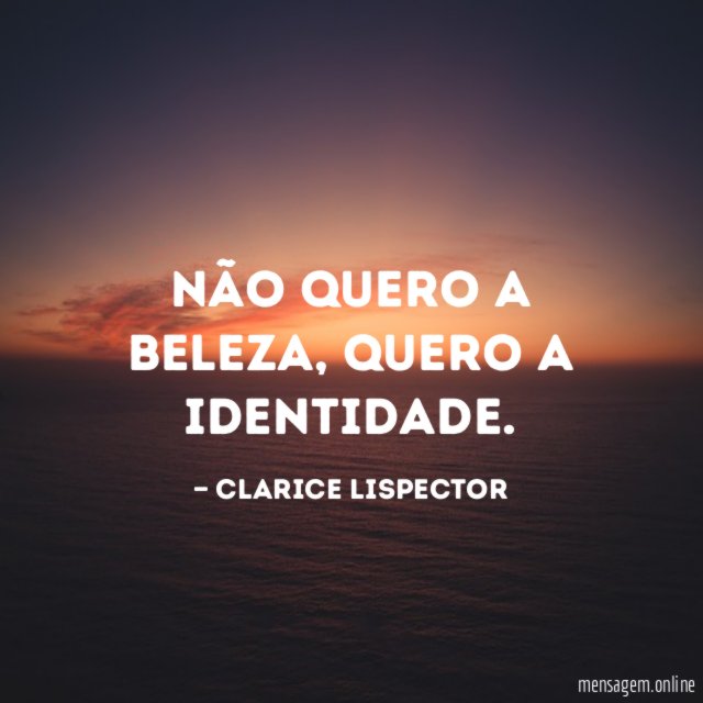 Não quero a beleza