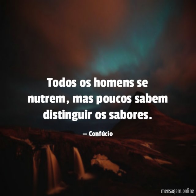 Todos os homens se nutrem