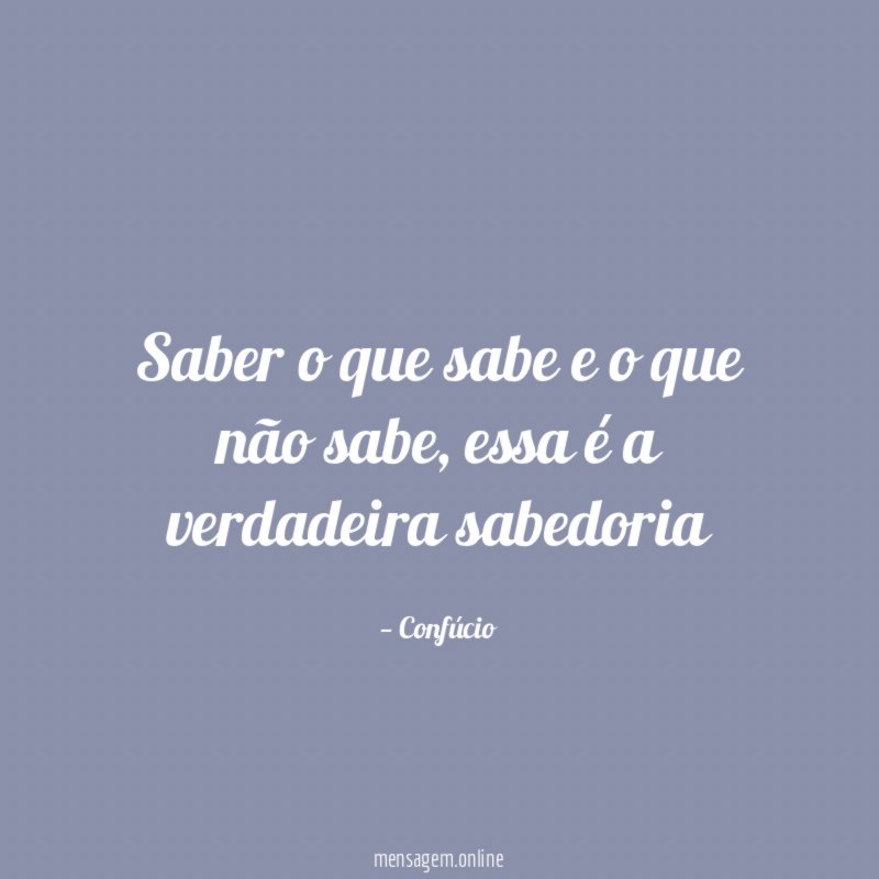 Saber o que sabe e o que não sabe
