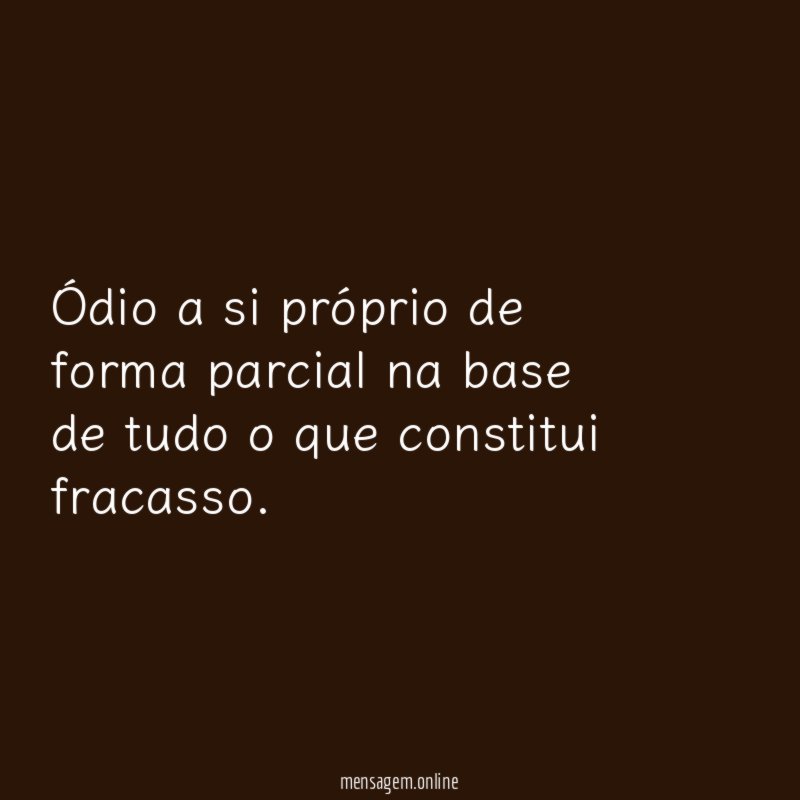 Ódio a si próprio de forma parcial na
