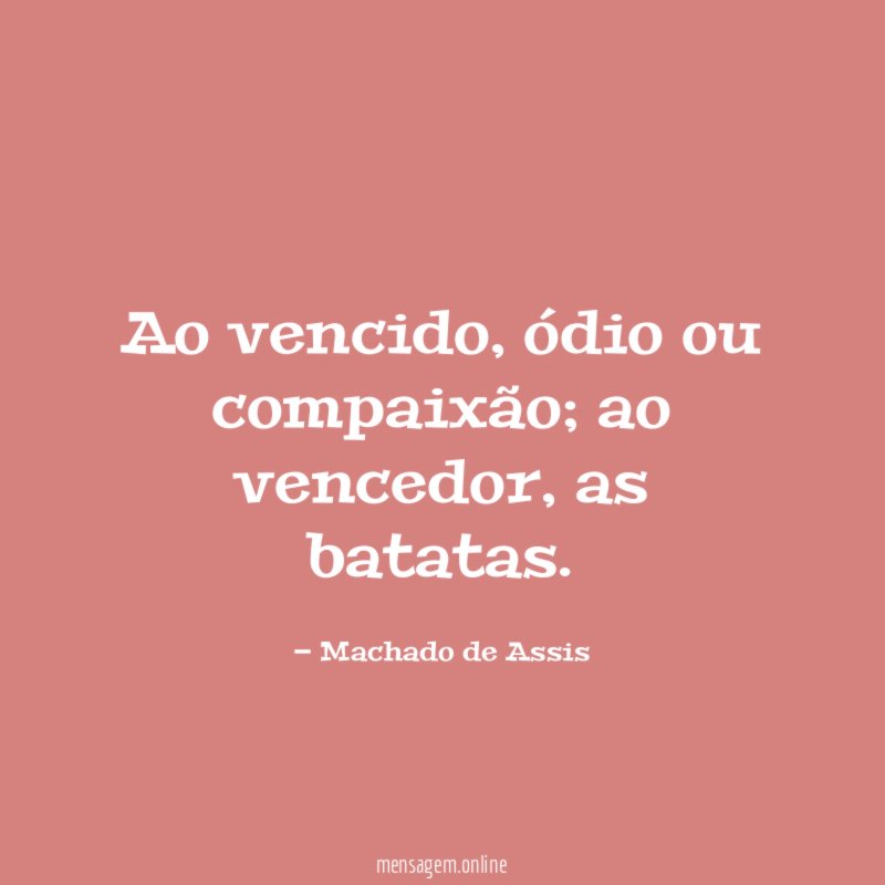 Ao vencido