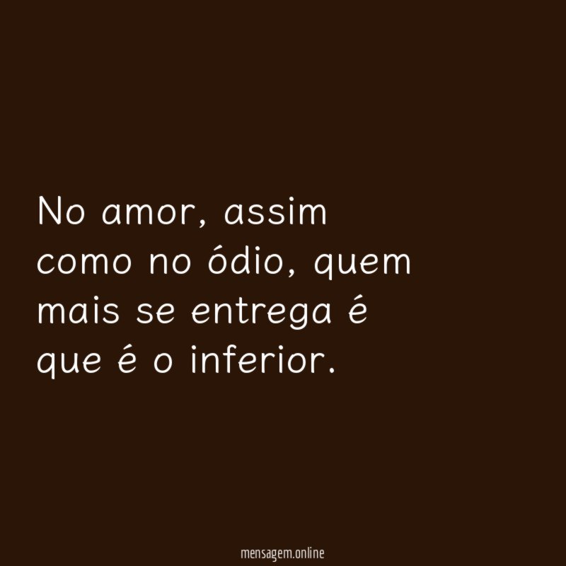 No amor