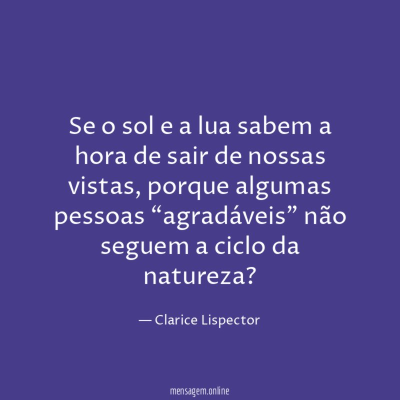 Se o sol e a lua sabem a