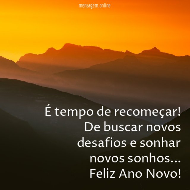 É tempo de recomeçar