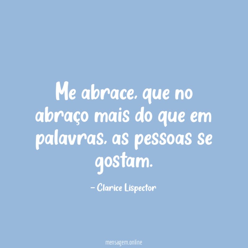 Me abrace