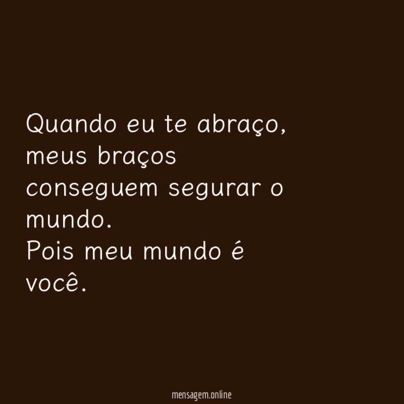 Quando eu te abraço