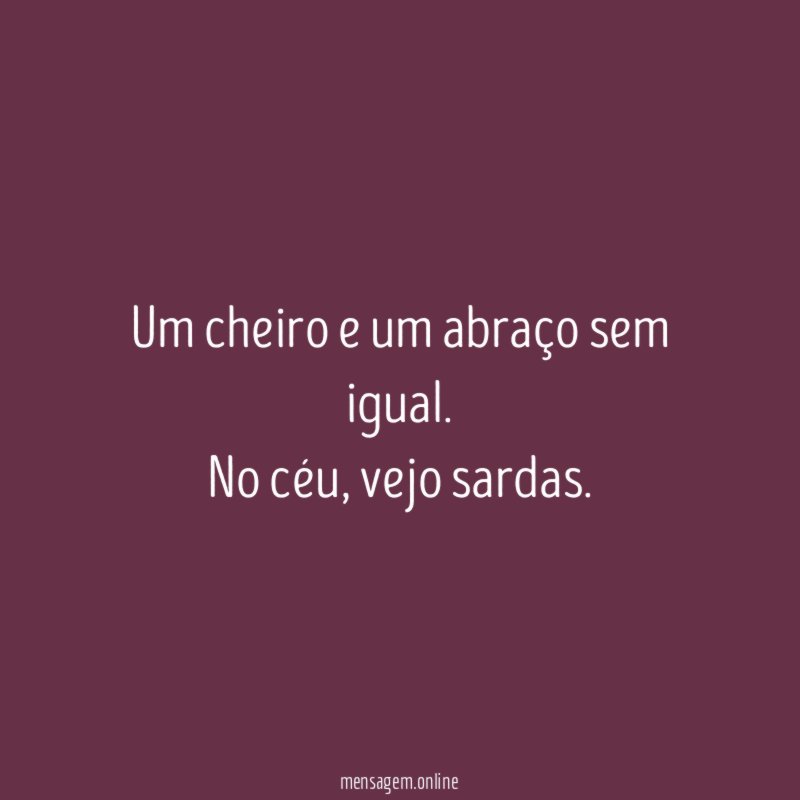 Um cheiro e um abraço sem igual