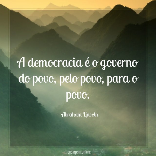 A democracia é o governo do povo