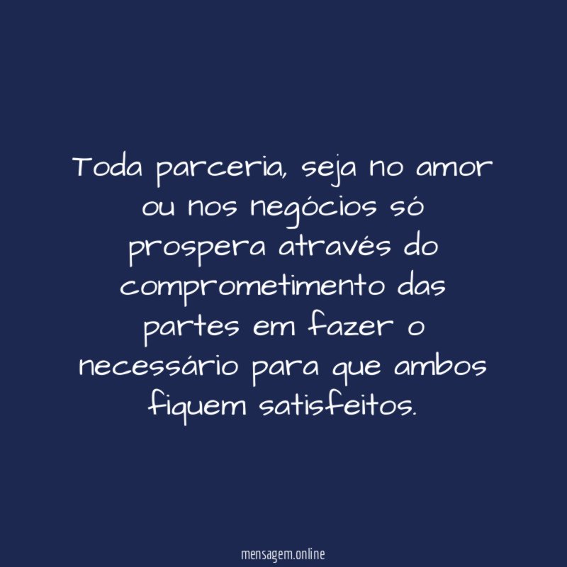 Toda parceria