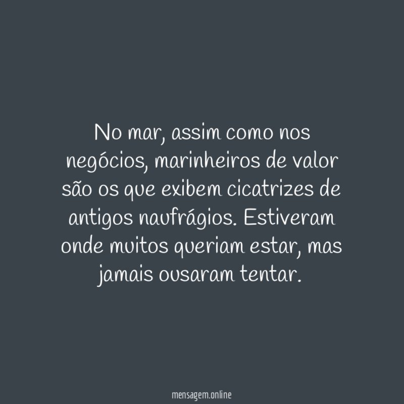 No mar