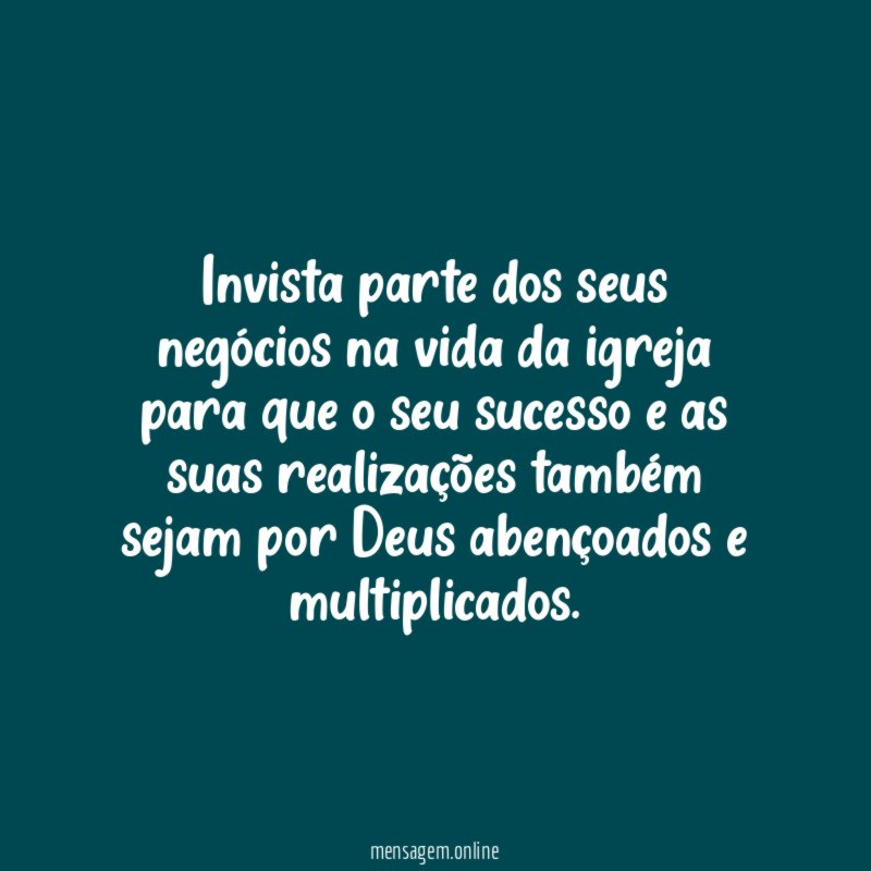 Invista parte dos seus negócios na vida da