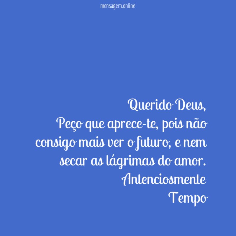 Querido Deus,