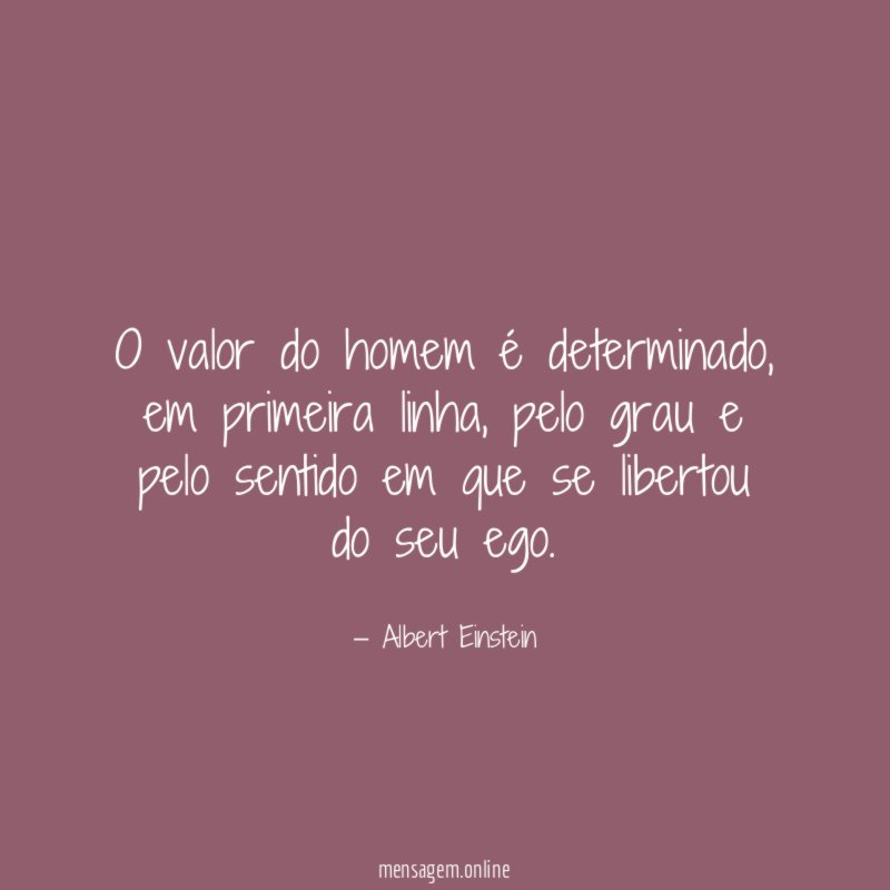O valor do homem é determinado