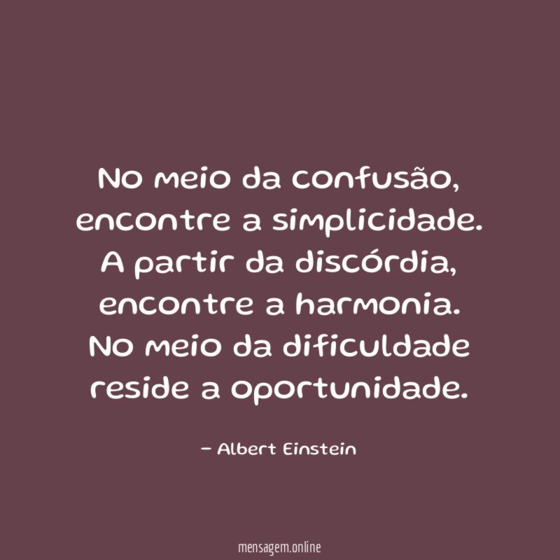 No meio da confusão
